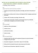 NR-360: NR 360| INFORMATION SYSTEMS IN HEALTHCARE LATEST MODEL TEST 26  QUESTIONS WITH CORRECT ANSWERS 