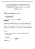 AGNP BOARD EXAM CARDIOVASCULAR PRESRIBING &lpar;113 Questions with Answers and Explanations&rpar;