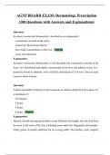 AGNP BOARD EXAM&colon; Dermatology Prescription &lpar;100 Questions with Answers and Explanations&rpar;