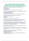 ASE T4 BRAKES EXAM QUESTIONS WITH  CORRECT AND VERIFIED ANSWERS RATED A&period;