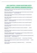ASE CHAPTER 1 EXAM QUESTIONS WITH  CORRECT AND VERIFIED ANSWERS RATED A&period;
