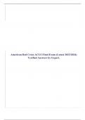 American Red Cross ACLS Final Exam &lpar;Latest 2023&sol;2024&rpar; Verified Answers by Expert&period;