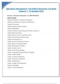 Operations Management 11th Edition Stevenson Test Bank Chapters 1 -19 Updated 2024.