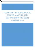 Test Bank - Introduction to Genetic Analysis, 12th Edition (Griffiths, 2021), Chapter 1-20