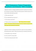 NHA Phlebotomy Patient Preparation Questions and Answers 100% Complete