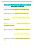 Nevada DMV Written Test Questions and Answers Graded A&plus;