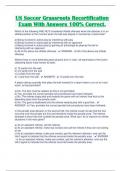US Soccer Grassroots Recertification Exam With Answers 100&percnt; Correct&period;