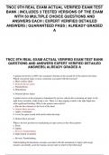 TNCC 9TH REAL EXAM ACTUAL VERIFIED EXAM TEST BANK QUESTIONS AND ANSWERS EXPERT VERIFIED DETAILED ANSWER