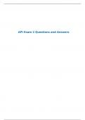 API Exam 2 Questions and Answers