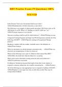 RBT Practice Exam &lpar;75 Questions&rpar; 100&percnt; SOLVED