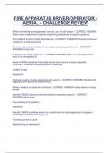 FIRE APPARATUS DRIVER&sol;OPERATOR - AERIAL - CHALLENGE REVIEW