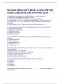 Nuclear Medicine Board Review NMTCB Study Questions and Answers 2024