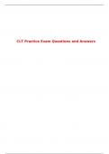 CLT Practice Exam Questions and Answers