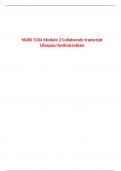 NURS 5334 Module 2 Collaborate transcript Lifespan/Antimicrobials