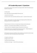 ATI Leadership exam 3  Questions