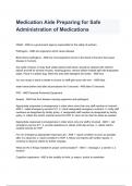 Medication Aide Preparing for Safe Administration of Medications Exam 2024 Questions & Answers  Graded A.