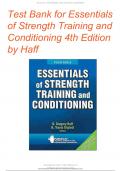 Test Bank For Essentials of Strength Training and Conditioning 4th Edition By National Strength and Conditioning Association  | Complete Questions And Answers A+