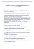 Florida Real Estate Class Final Exam &lpar;question and answers&rpar; 2024