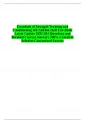 Essentials of Strength Training and Conditioning 4th Edition Haff Test Bank Latest Update 2023-204 Questions and Detailed Correct Answers 100&percnt; Complete Solution Guaranteed Success