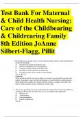Test Bank For Maternal & Child Health Nursing Care of the Childbearing & Childrearing Family 8th Edition JoAnne Silbert