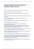 Health Stream Exam Questions & Answers 100&percnt; Correct