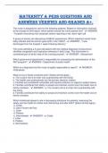 Maternity & Peds Questions And Answers Verified And Graded A&plus;&period;