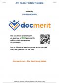 ATI TEAS 7 STUDY GUIDE written by munenedenis Did you know a seller earn an average of $250 per month selling their study notes on Docmerit Scan the QR-code and learn how you can also turn your class notes, study guides into real cash today. Docmerit.com 