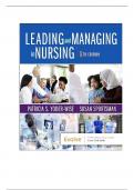 Test Bank For Leading and Managing in Nursing, 8th Edition by Patricia S. Yoder-Wise, Susan Sportsman Chapter 1-25