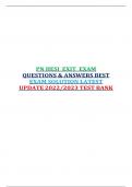 PNHESI EXIT EXAM QUESTIONS & ANSWERS BEST EXAM SOLUTION LATEST UPDATE2022/2023TESTBANK