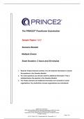 The PRINCE2®  Practitioner Examination Sample Papers 1 & 2
