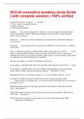 SCCJA cumulative academy study Guide &vert; with complete solution &vert; 100&percnt; verified