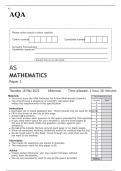 AQA AS MATHEMATICS Paper 1 JUNE 2023 QUESTION PAPER
