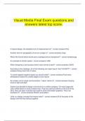    Visual Media Final Exam questions and answers latest top score.