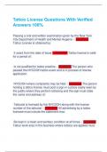 Tattoo License Questions With Verified  Answers 100&percnt;
