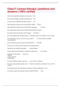 Class F License Georgia &vert; questions and answers &vert; 100&percnt; verified 