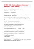 CHEM 103 - Module 5 &vert; questions and answers &vert; 100&percnt; verified