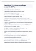 Louisiana P&C Insurance Exam Accurate 100&percnt;