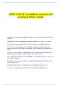  WGU C393 IT Foundations answers and questions 100% verified.