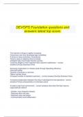  DEVOPS Foundation questions and answers latest top score&period;