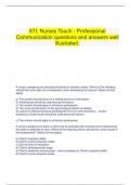 ATI: Nurses Touch - Professional Communication questions and answers well illustrated.
