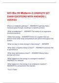 UCI Bio 93 Midterm 2 COMPLETE SET  EXAM QUESTIONS WITH ANSWERS |  VERIFIED