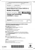 Pearson Edexcel level 1/level 2 GCSE (9-1) Design  and Technology Copmonent 1 :Polymers
