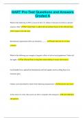 HART Pre-Test Questions and Answers Graded A