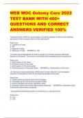 WEB WOC Ostomy Care 2023 TEST BANK WITH 400+  QUESTIONS AND CORRECT  ANSWERS VERIFIED 100%