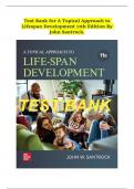 Test Bank for A Topical Approach to Lifespan Development 11th Edition By John Santrock|Complete 