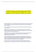  C235 Training and Development WGU questions and answers latest top score.