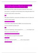 Level 2 CJIS Security Test Questions with 100&percnt; Correct Answers Latest 2024