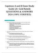 Capstone A and B Exam Study Guide &lpar;A&plus; Gold Rated&rpar; QUESTIONS & ANSWERS 2024 &lpar;100&percnt; VERIFIED&rpar;