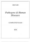 MSCI 680 PATHOGENS & HUMAN DISEASES COMPLETED EXAM 2024