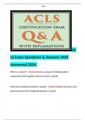 ACLS Exam Questions & Answers Well Answered 2024.